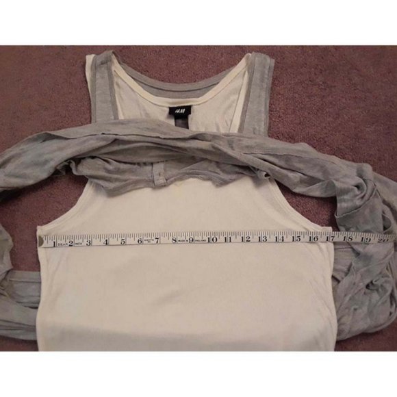 H&M Lagenlook draped Double Layer Tank dress sz L - Picture 11 of 13